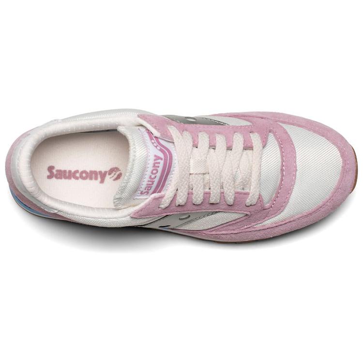 Saucony Jazz 81 Lace Up Cushioning Slip Resistant Abrasion Resistant Low top Casual Shoes Women's Pink Blue S60539-17(M)