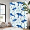 Cartoon Fish in water plants Bathing Curtain  Bathroom Shower Curtain Waterproof With 12 Hooks Home Deco