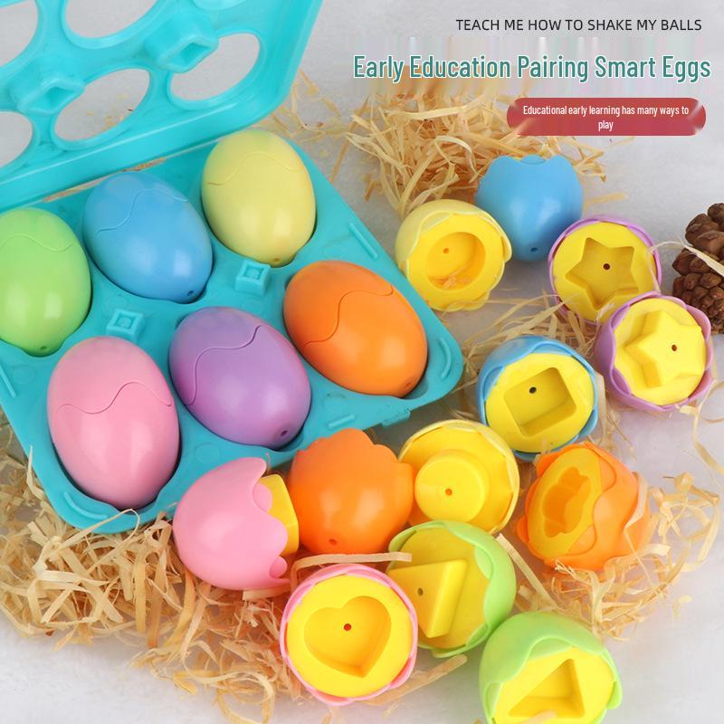 Early Education Children's Stackable Shape and Color Matching Eggs