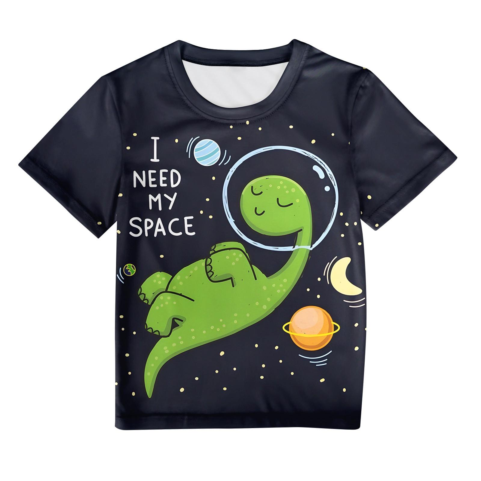 

Детский повседневный милый пижамный комплект с принтом динозавра 130 тёмно-синий