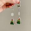 Christmas Tree Keychain Mobile Pendant Crystal Bead Earphone Hanger Christmas Snowflake Bag Hanger