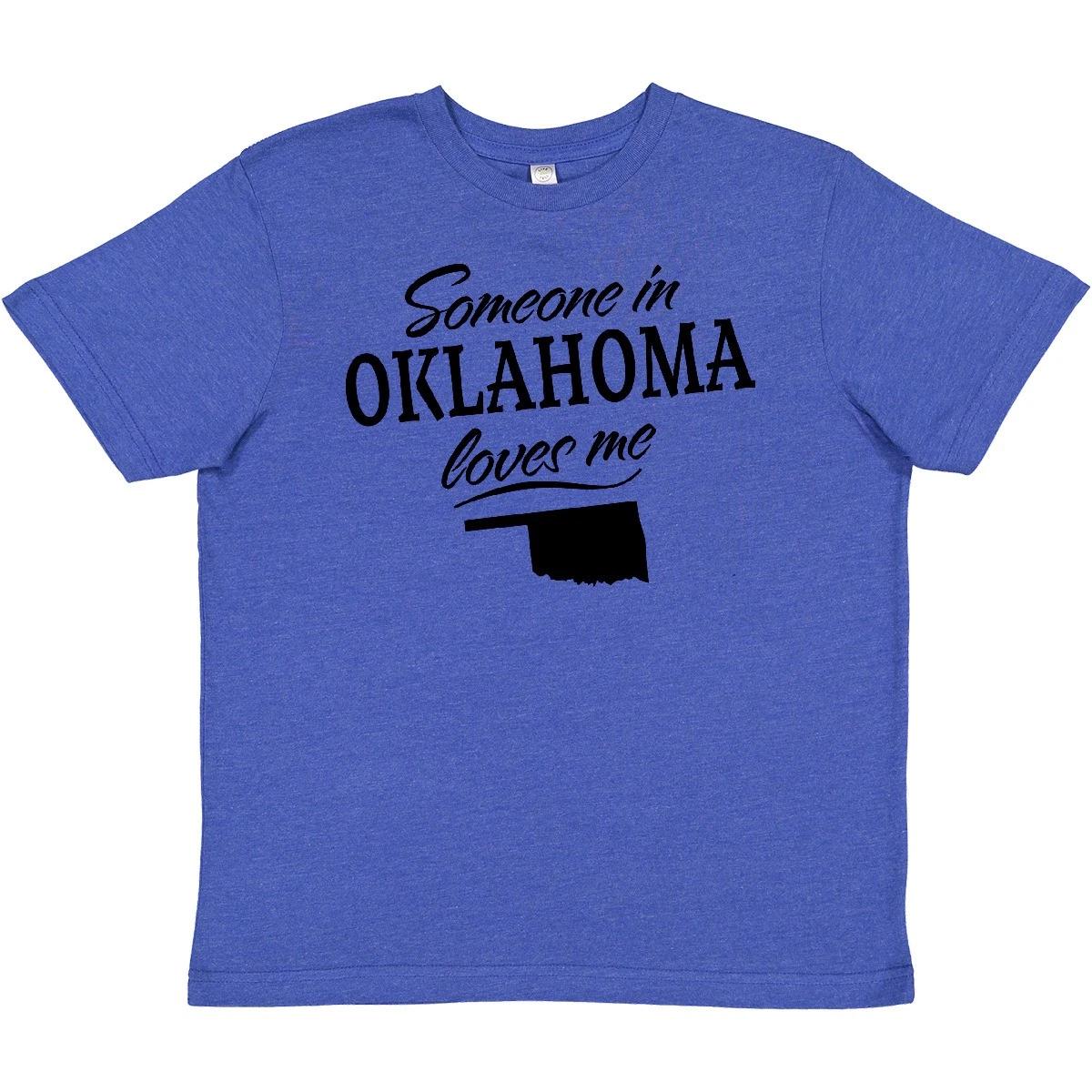 Inktastic Someone In Oklahoma Loves Me Youth T-Shirt State Home Family Kids Gift 130