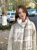 Korean Solid Color Versatile Imitation Cashmere Scarf Female Winter Student Warm Thickened Scarf Popular Scarf Collection Wholesale