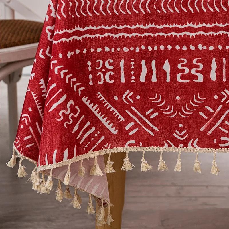 Водонепроницаемая полосатая скатерть с геометрическими линиями OiFabric — фото 4