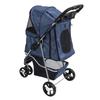 Pet Stroller Foldable Breathable Visible Mesh Dog Cat Carrier Cart with Storage Basket and Cup Holder for Outdoor