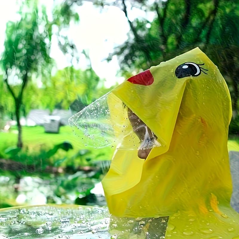 Children's Little Yellow Duck Umbrella Hat Raincoat for Boys and Girls