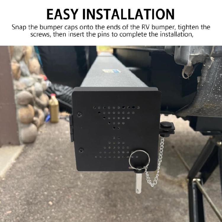 RVs Bumper Caps Cover Replacement Accessories 4inch RVs Square Bumpers End Caps Trim Covers RVs Bumper Plug End Caps