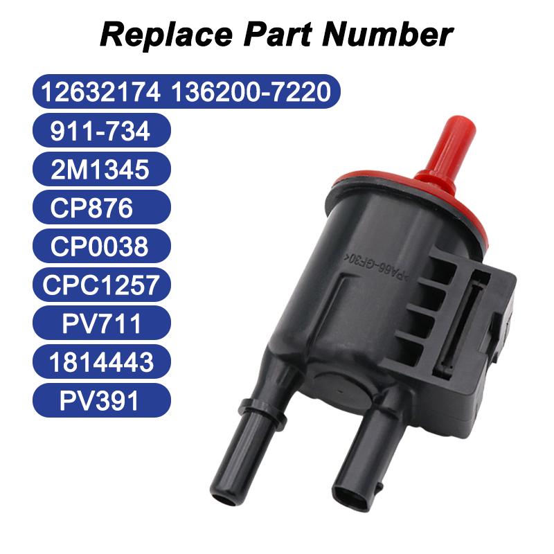 Vapor Canister Purge Valve Solenoid 12632174 136200-7220 for Buick Cadillac Chevrolet GMC 911-734 2M1345 CP876 PV711 PV391