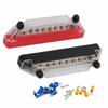 1 Pair 48V 150A 10 Terminal Bus Bar with 20 Terminals Power Distribution Terminal Block for Car RV Stud M6x2  Screw M4x8