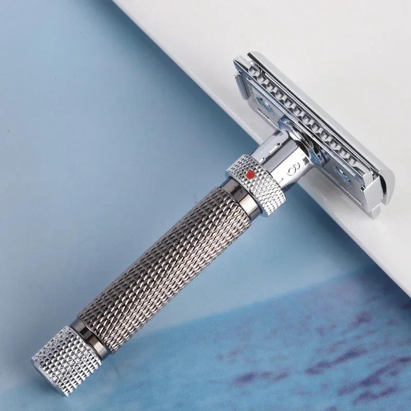 Yaqi Adjustable The Final Cut Chrome And Gunmetal Color Safety Razor for Men Provide Comfortable Grip With 12mm Handle Diameter