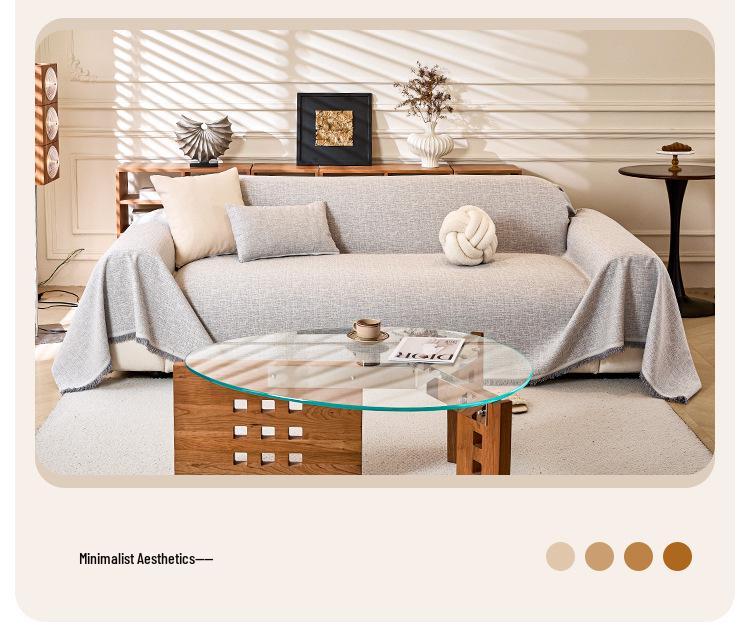 2025 Nowoczesny Pokrowiec na Sofę w Stylu Japońskim: Imitacja bawełny i lnu odporna na zarysowania