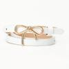 New Sweet Girl Bow Women's Belt Gold Buckle Versatile Dress Light Luxury High-end Decorative Belt Women