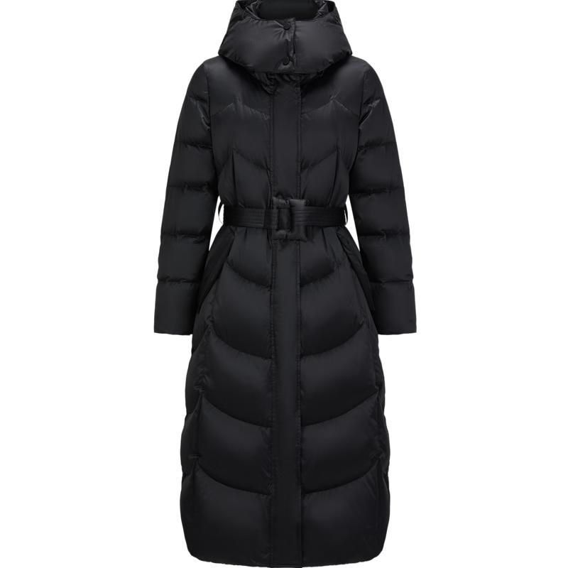 Jiu Zi Anna Kou 2024 Winter Elegant Hooded Goose Down Jacket