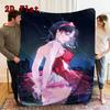 Perfect Blue 2D Flat Pattern Flannel Blanket High quality All Seasons Warmth and Comfort Perfect for Christmas Gifts.SMT0917264