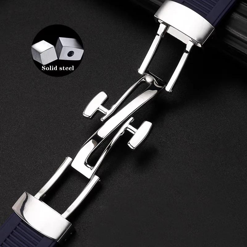 Silikon-Uhrenarmband für Patek Philippe Nautilus 5711 5726 5712g 5980 Gummi-Armband Herren-Armband Armband 25X13MM