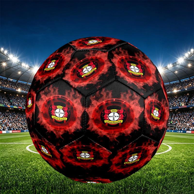 Bayer 04 Leverkusen Print Size 5 Soccer Ball, PU Wear Resistant Football for Match Training and Daily Practice, Birthday Gift for Soccer Fans