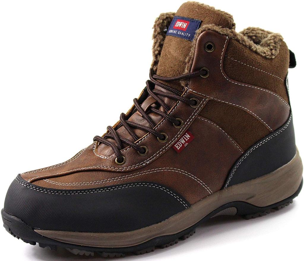 Edwin Sneakers EDS-9120 Men's High-Top (26.5cm, Brown)
