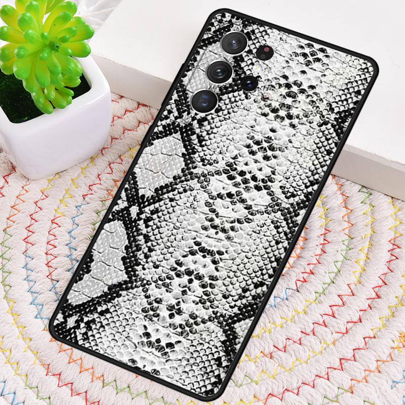 Snake Skin Texture TPU Phone Case For Samsung Galaxy Note 10 Pro S26 S25 S24 S23 S22 Ultra Plus S21 FE S20 Shockproof Cover