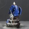 LED Dragon Waterfall Backflow Incense Burner Pterosaur Home Decor Ceramic Handicrafts With Lucky Feng Shui Ball -Without Incense