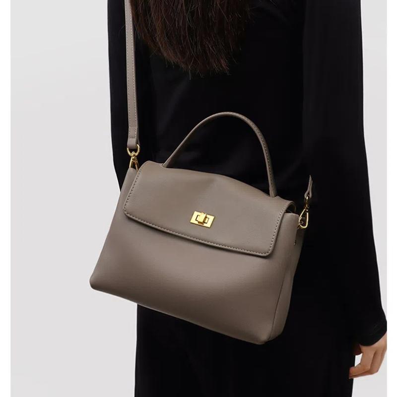 Texture Soft Women Leather Handbag, New Retro Small Square Bag, Versatile and Fashionable Shoulder Bag, Crossbody Women's Bag