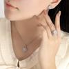 High-End Sunflower Personality Temperament Micro-Inlaid Zircon Small Necklace Jewelry Set