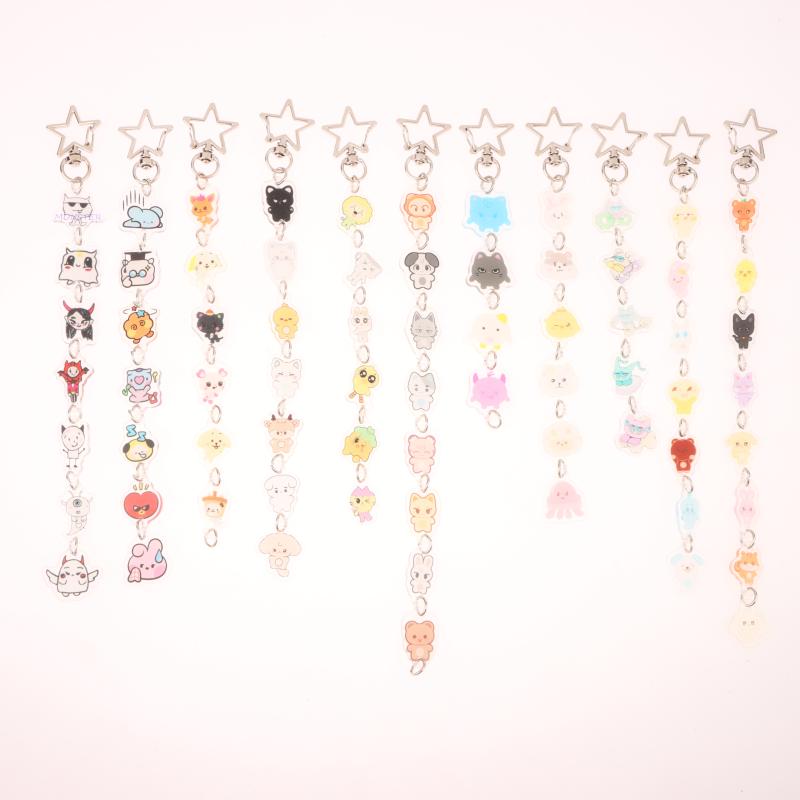2025 Anime Acrílico Kpop Chaveiro Acessórios Pingente de Desenho Animado Bonito Criativo Enfeite de Bolsa Chaveiro de Carro Amigos Fãs Presentes