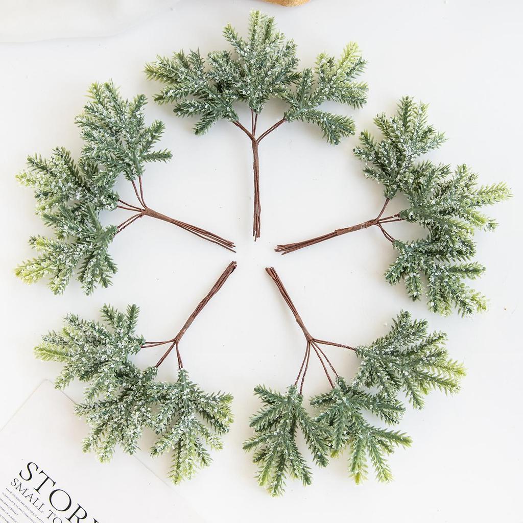 Artificial Plant Green Leaves Cactus for Home Christmas Decoration DIY Wreath Material Craft Wedding Banquet Accessories