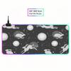 The white rabbit running on the moon Mouse Pad RGB Gaming Mouse Pad HD Gamer Large LED Light XXL PC Computer pad Non-slip