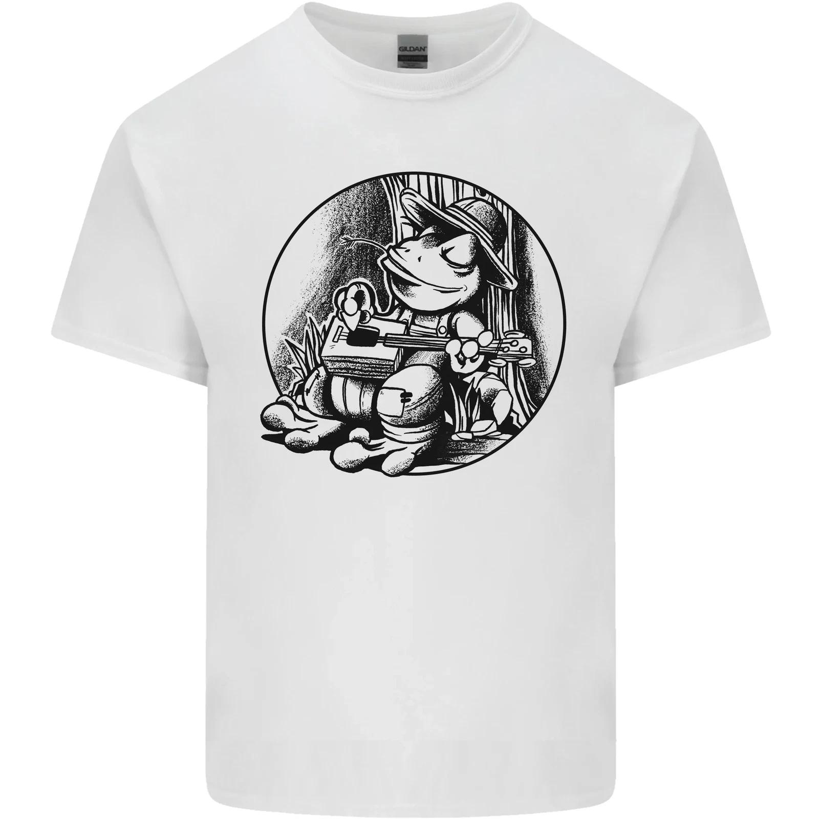 A Chilled Frog Playing the Guitar Guitarist Kids T-Shirt Childrens 3XL
