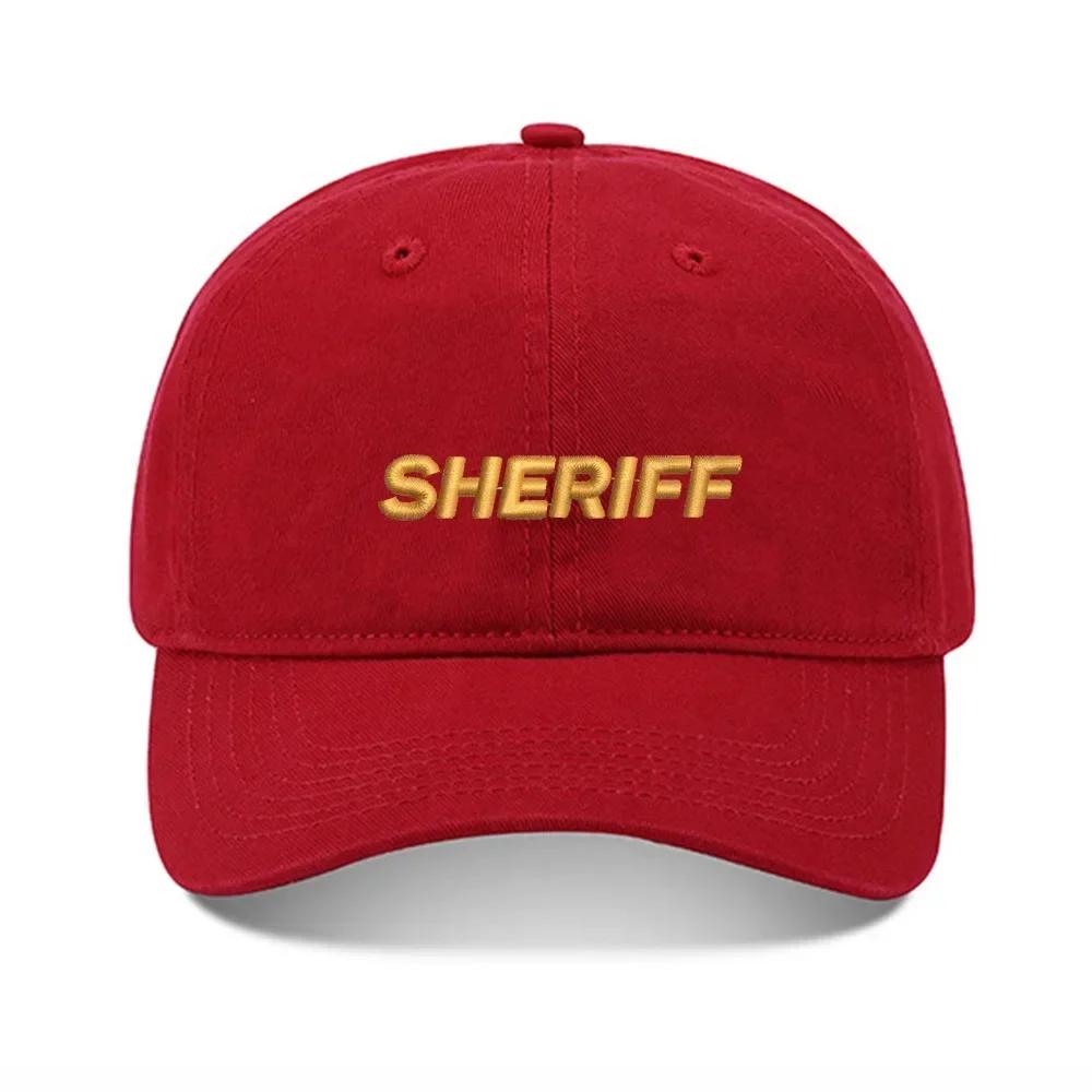 Lyprerazy Baseball Hat Sheriff Military Unisex Embroidery Baseball Cap Washed Cotton Embroidered Adjustable Cap