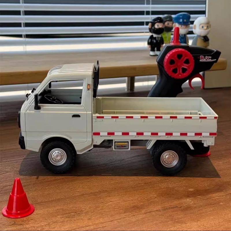 1Set Christmas Surprise Gifts 1:16 Wpl D12 Rc Car Simulation Drift Climbing Truck Led Light Cargo Rc Electric Toy Model For Boys