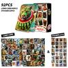 92Pcs Tung Tung Tung Sahur Tralalero Tralala Italian Brainrot Cards Collectible Toy Set Fun Brain Game For Halloween Gifts