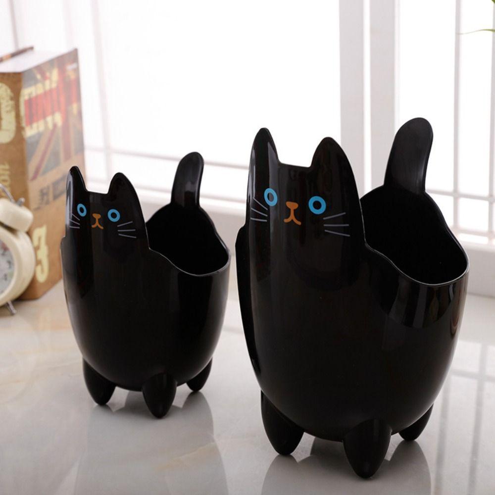 

Cat Shape Waste Basket Without Cover Cat Shape Trash Can Storage Organizer Home