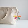 Colorful Woven Dragonfly Keychain Pendant Bohemian Style Pendant Hand-Woven Keychain Accessory Beach Bag Charm
