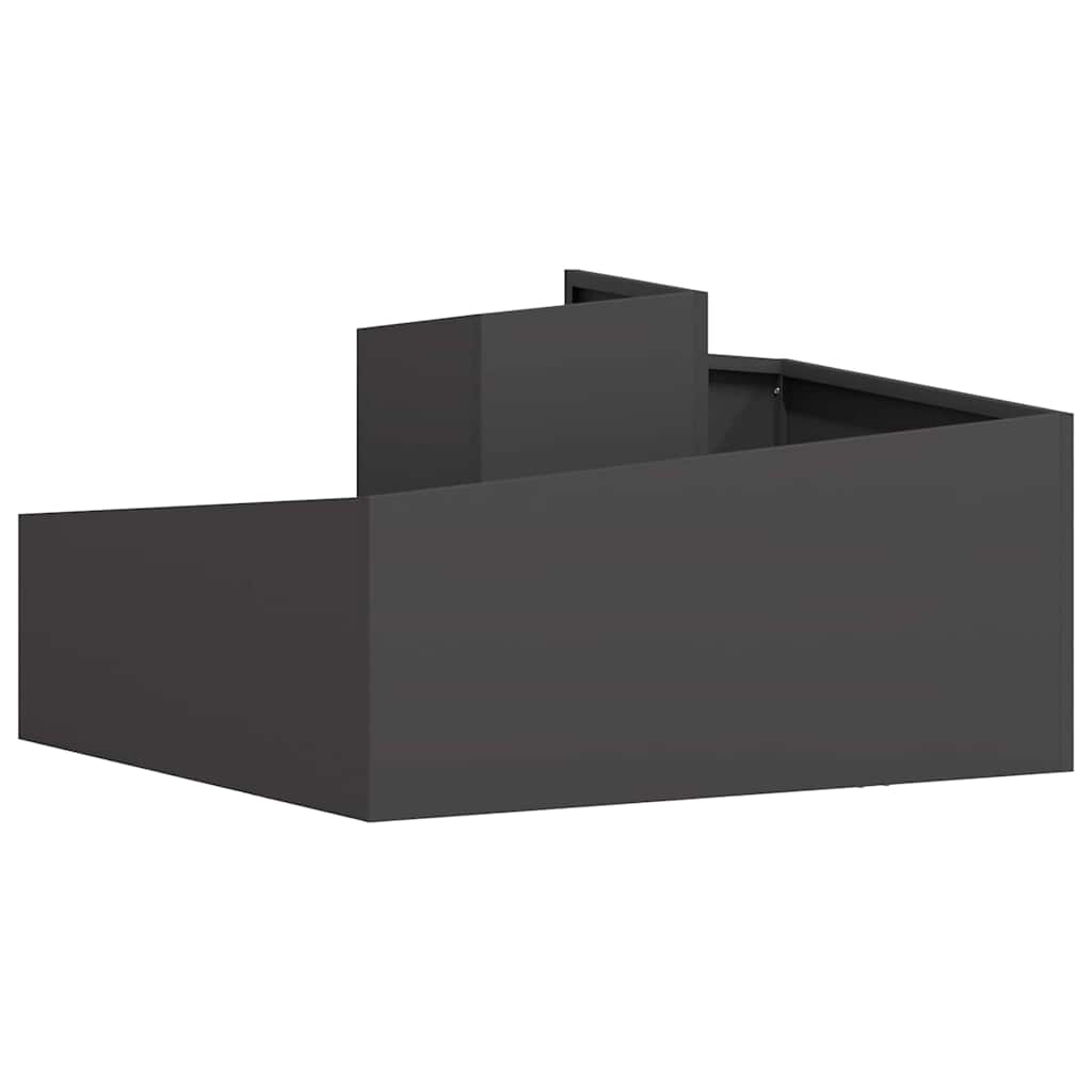 Garden Planter Black 80 X 80 X 50 Cm Cold Rolled Steel