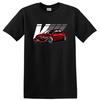 Red Modified Car Graphic T Shirt Cool Race Car Design Tee Apparel Gift