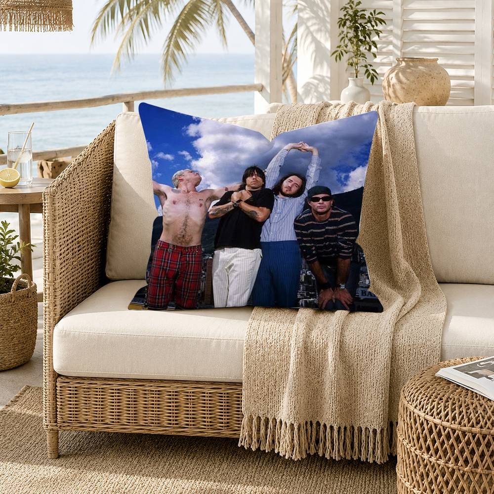 Red Hot CChili Peppers Band Pillow Case for Sofa Living Room Home Office Decor Protective Cover