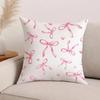 Art Pink Bow Cherry Lovely Kawaii Pillow Case Office Cushions Suitable For Sofa Car Bedroom Decorative Cushion Cover