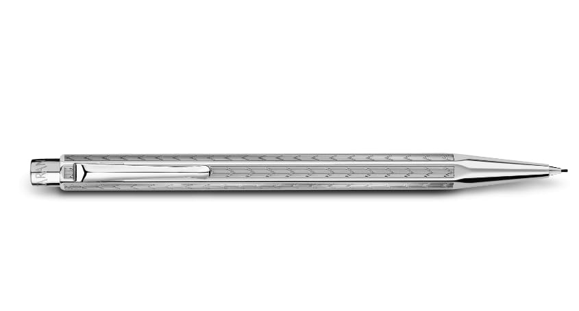 CARAN D'ACHE Mechanical Pencil Ecridor Chevron Silver MF0004-286 0.5mm (Official Import)