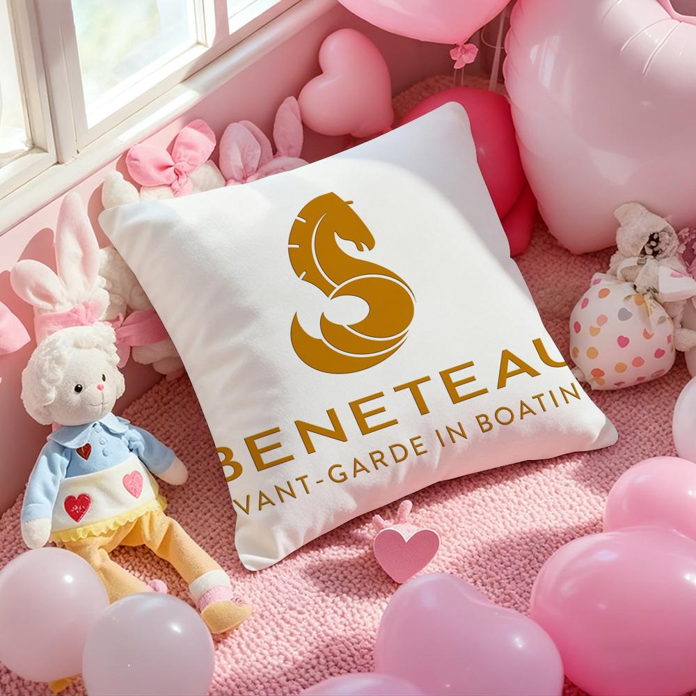 Cartoon B-BeneteauS Y-Yachts Pillow Case Soft Plush Fabric Double-Sided Printed Cushion Cover Warm Winter Sofa Pillow Case