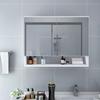VidaXL LED Bathroom Mirror Cabinet Wall Cabinet Storage Furniture with Toilet Mirror Home Interior White 323604