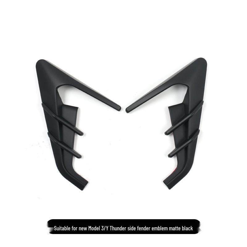 Tesla Model 3/Y Fender Camera Cover and Side Emblem Sticker.