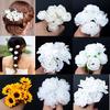 2Pcs Boho Flower Daisy Hair Cuff Clip Headband Hair Pin Accessories