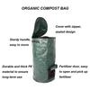 2 Pack Organic Compost Bags 15 Gallon 34 Gallon Garden Compost Bins Reusable PE Waste Disposal Compost Bags for Kitchen