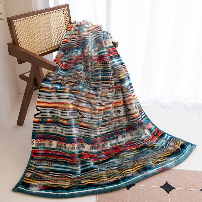

Double Layer Flannel Blanket, Lambswool Warm Nap Blanket, Student Blanket, Dormitory Air Conditioning Cover Blanket 127x152cm