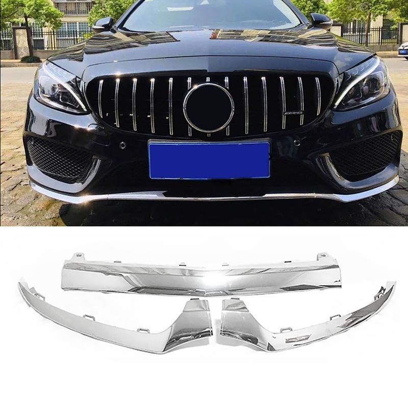 Car Front Bumper Spoiler Diffuser Protection Guard for For Mercedes-Benz C Class W205 2014-2018 C200 C250 C300 C400