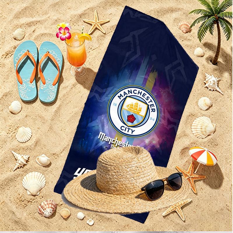 Manchester Football FC Print Beach Towel, Versatile Lightweight Absorbent Beach Towel for Pool Surf Yoga Bathroom, Perfect Birthday Holiday Gift