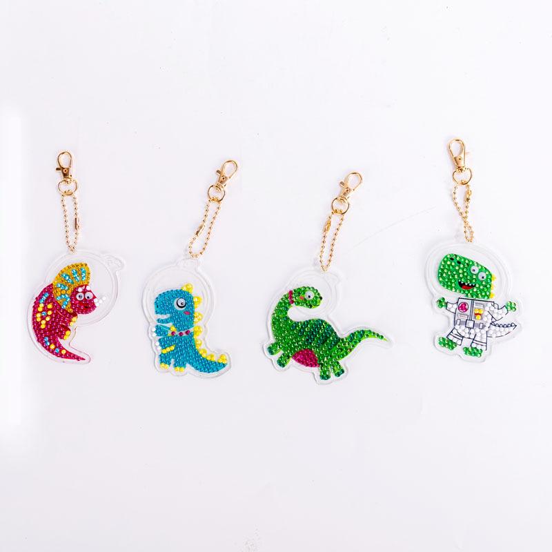 Special-Shaped Brick Diamond Painting Keychain Diy Christmas Series Cartoon Decorative Small Pendant