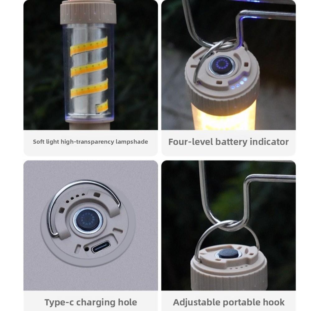 USB Rechargeable Folding Lamp LED Portable Lantern Lightweight Flashlight  Outdoor
