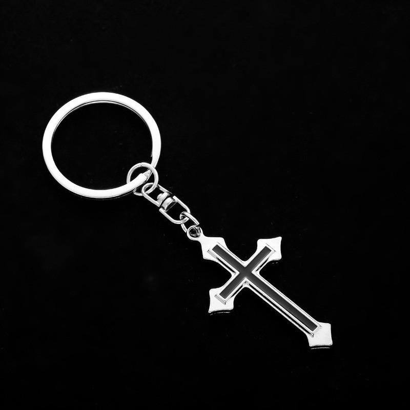 Hot Selling Classic Cross Keychain: Stylish Car Pendant & Fashion Bag Accessory